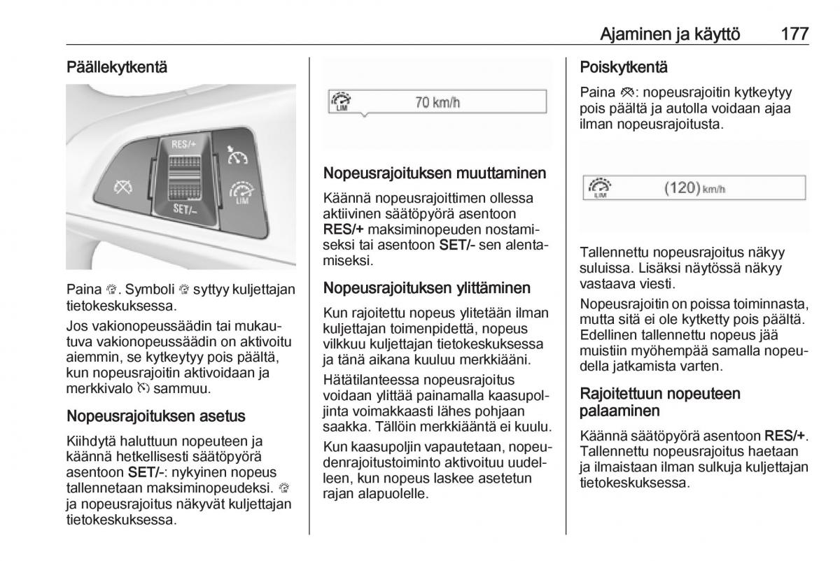 Opel Zafira C FL omistajan kasikirja / page 179