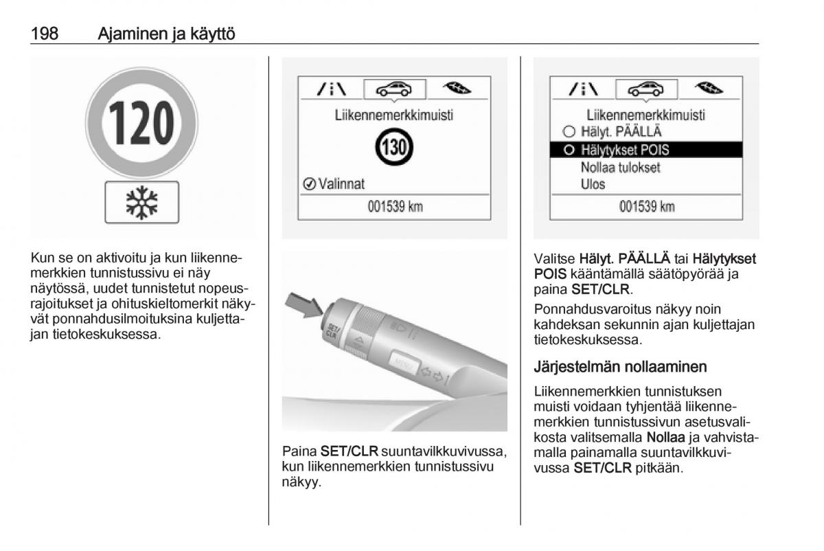 Opel Zafira C FL omistajan kasikirja / page 200