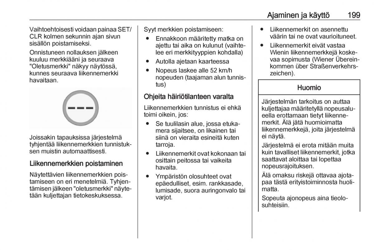 Opel Zafira C FL omistajan kasikirja / page 201