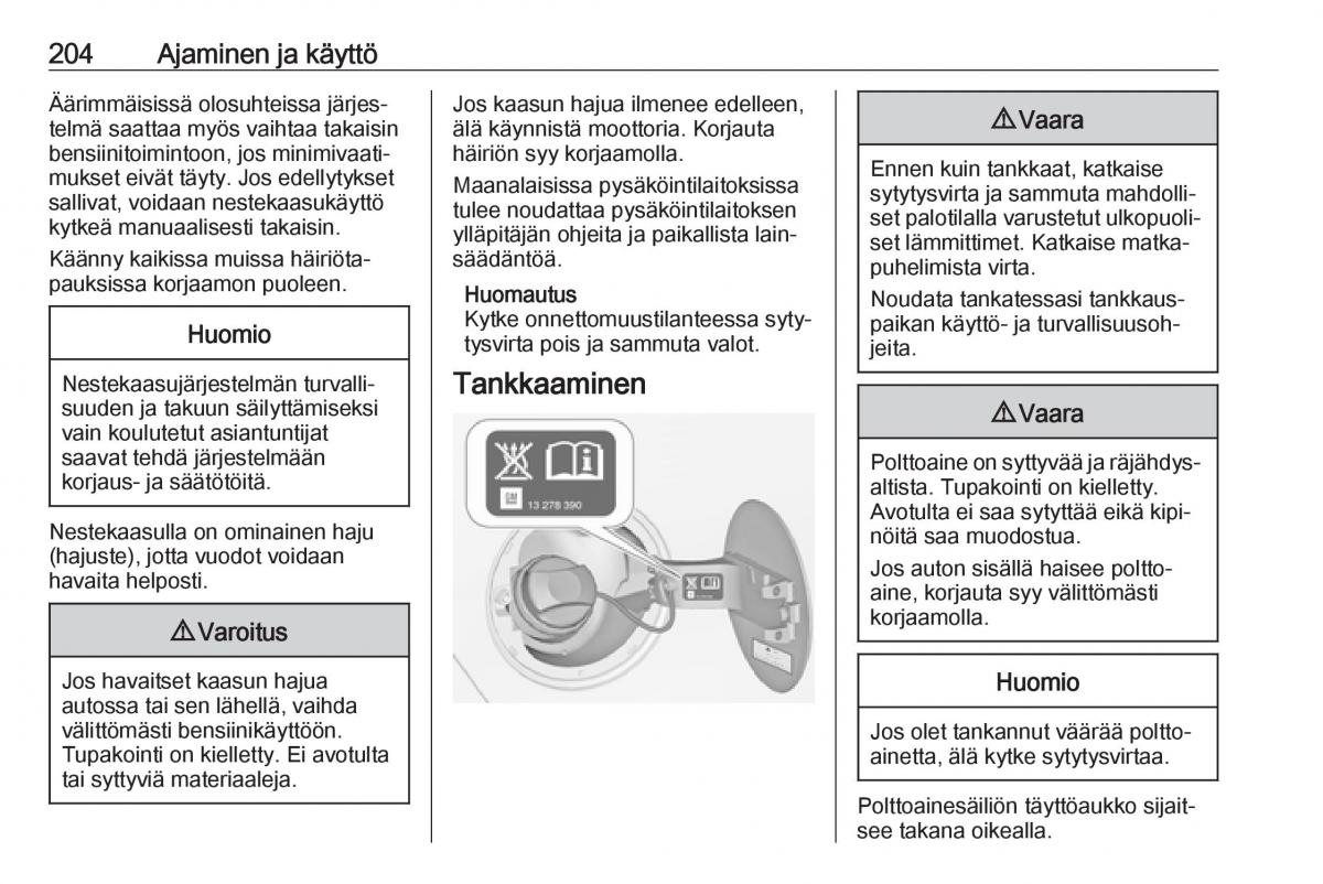 Opel Zafira C FL omistajan kasikirja / page 206