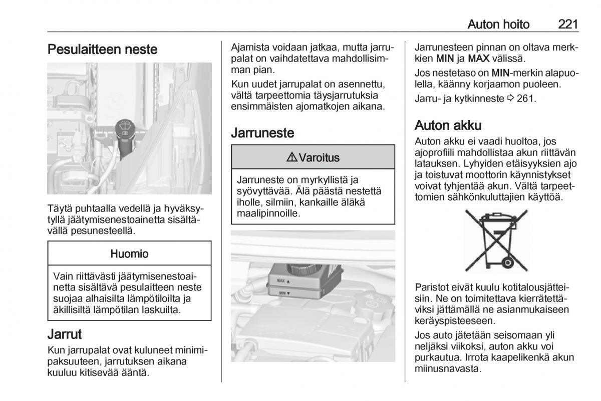 Opel Zafira C FL omistajan kasikirja / page 223