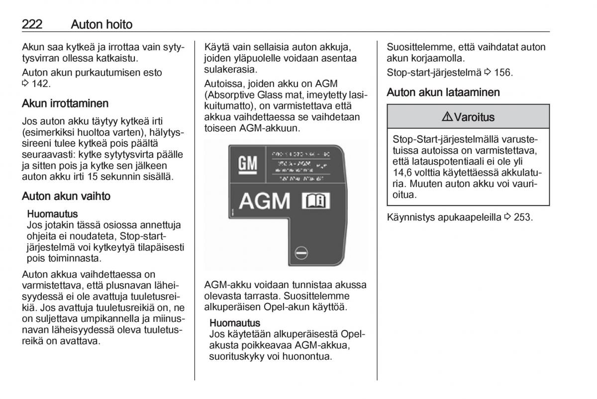 Opel Zafira C FL omistajan kasikirja / page 224