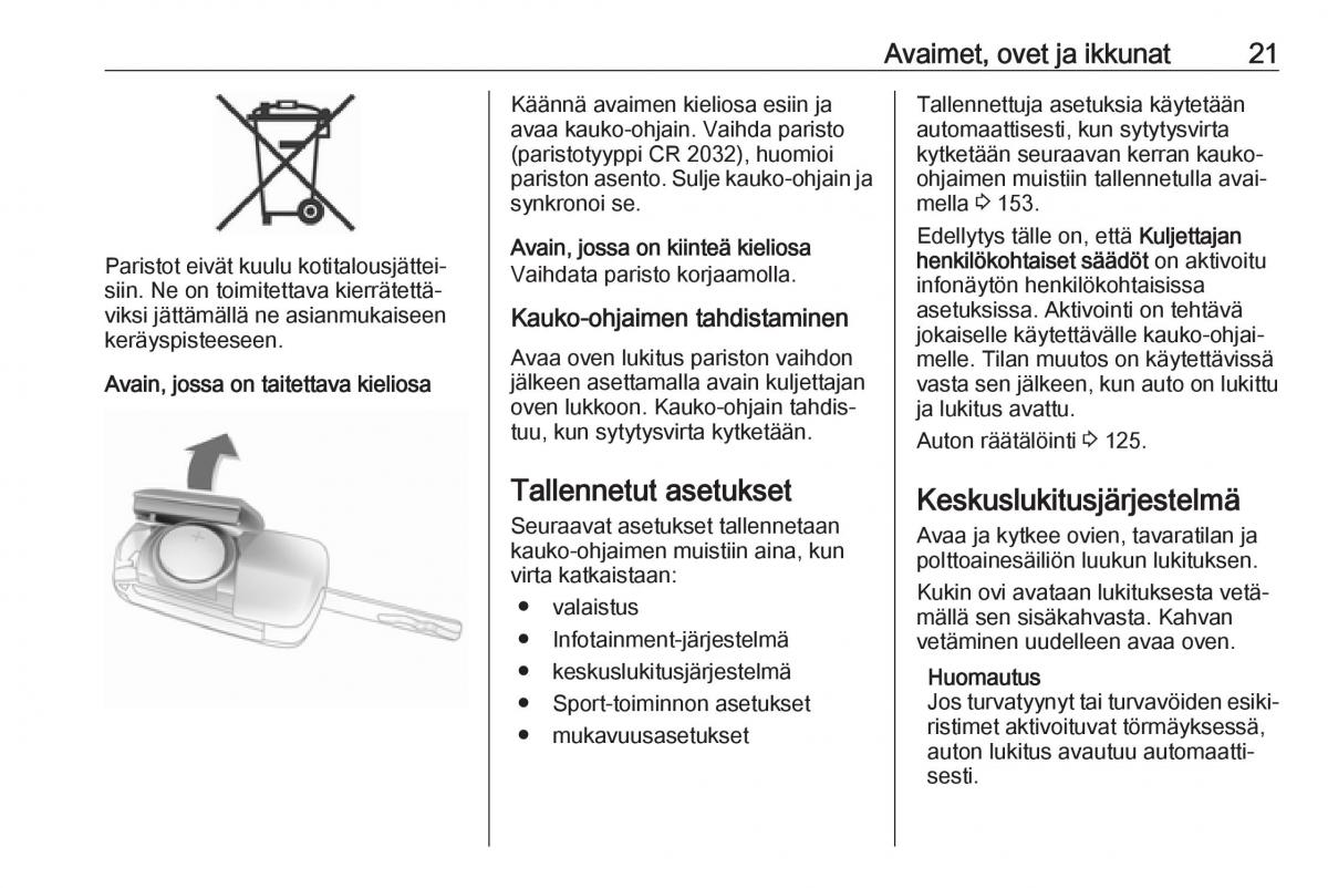 Opel Zafira C FL omistajan kasikirja / page 23