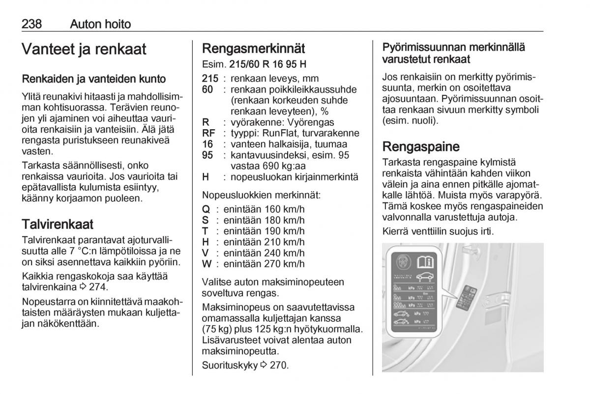 Opel Zafira C FL omistajan kasikirja / page 240