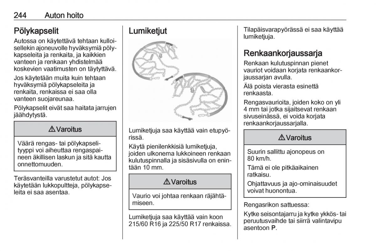 Opel Zafira C FL omistajan kasikirja / page 246