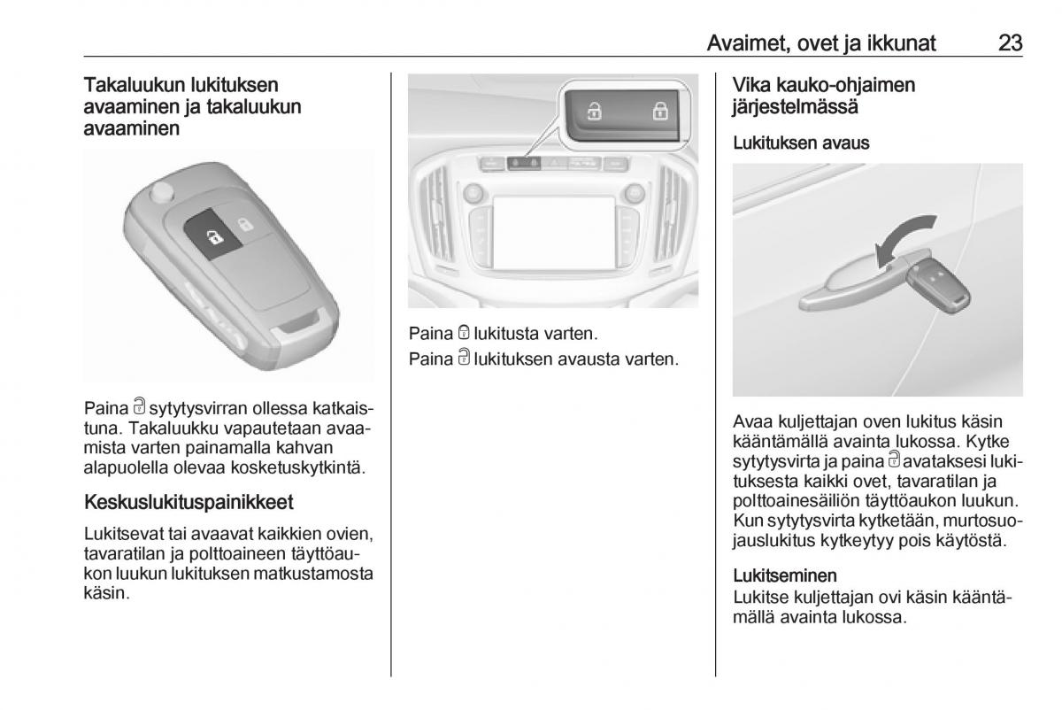 Opel Zafira C FL omistajan kasikirja / page 25