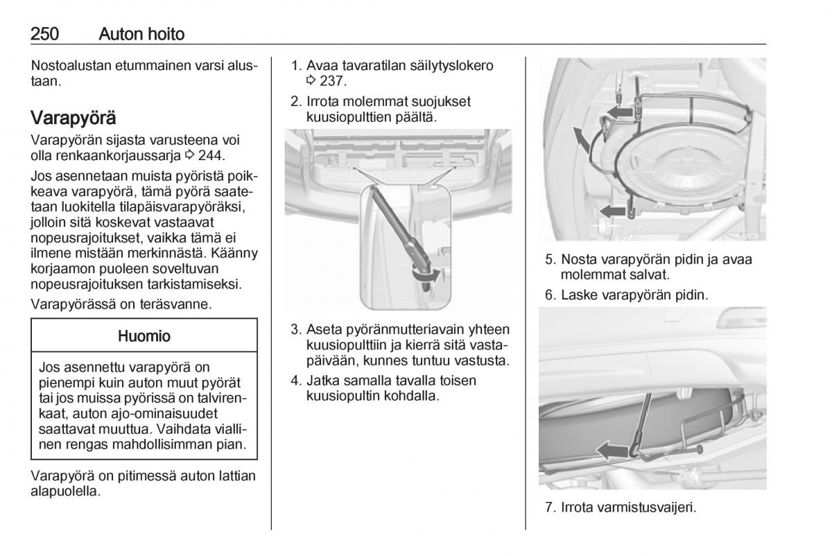 Opel Zafira C FL omistajan kasikirja / page 252