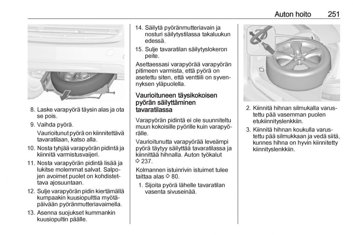 Opel Zafira C FL omistajan kasikirja / page 253