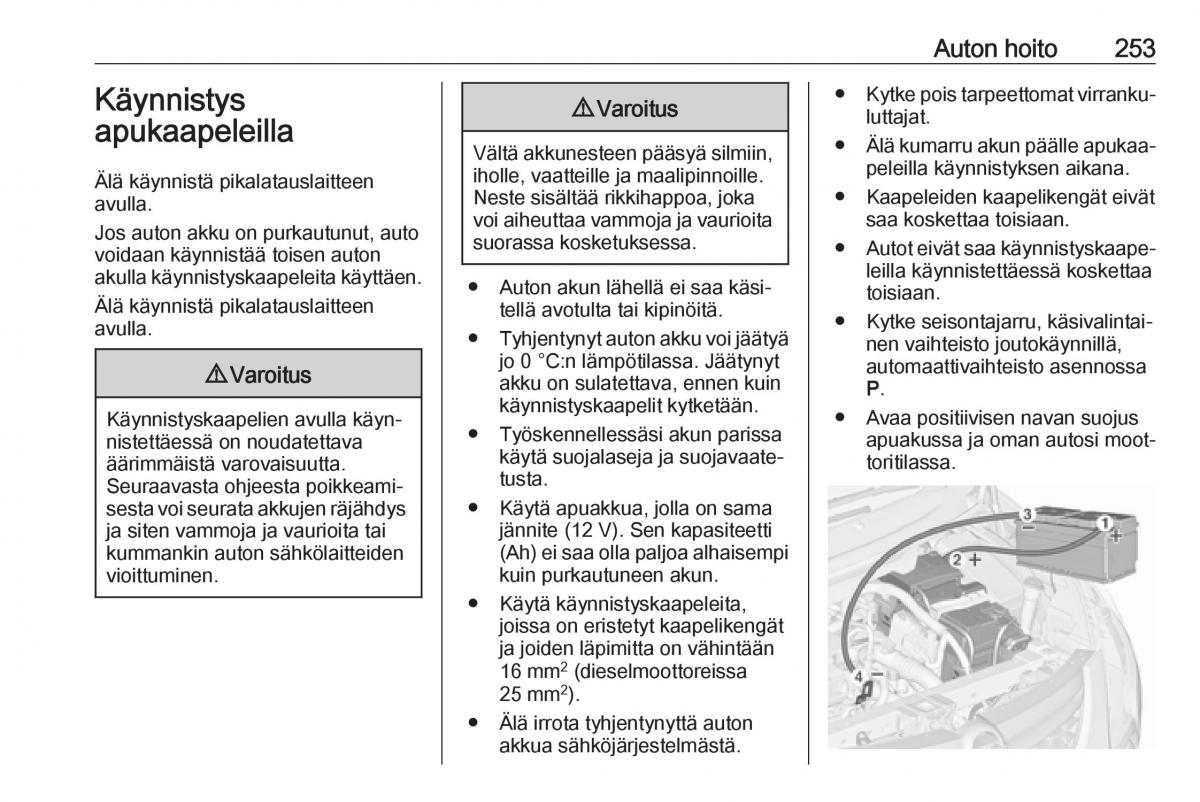 Opel Zafira C FL omistajan kasikirja / page 255