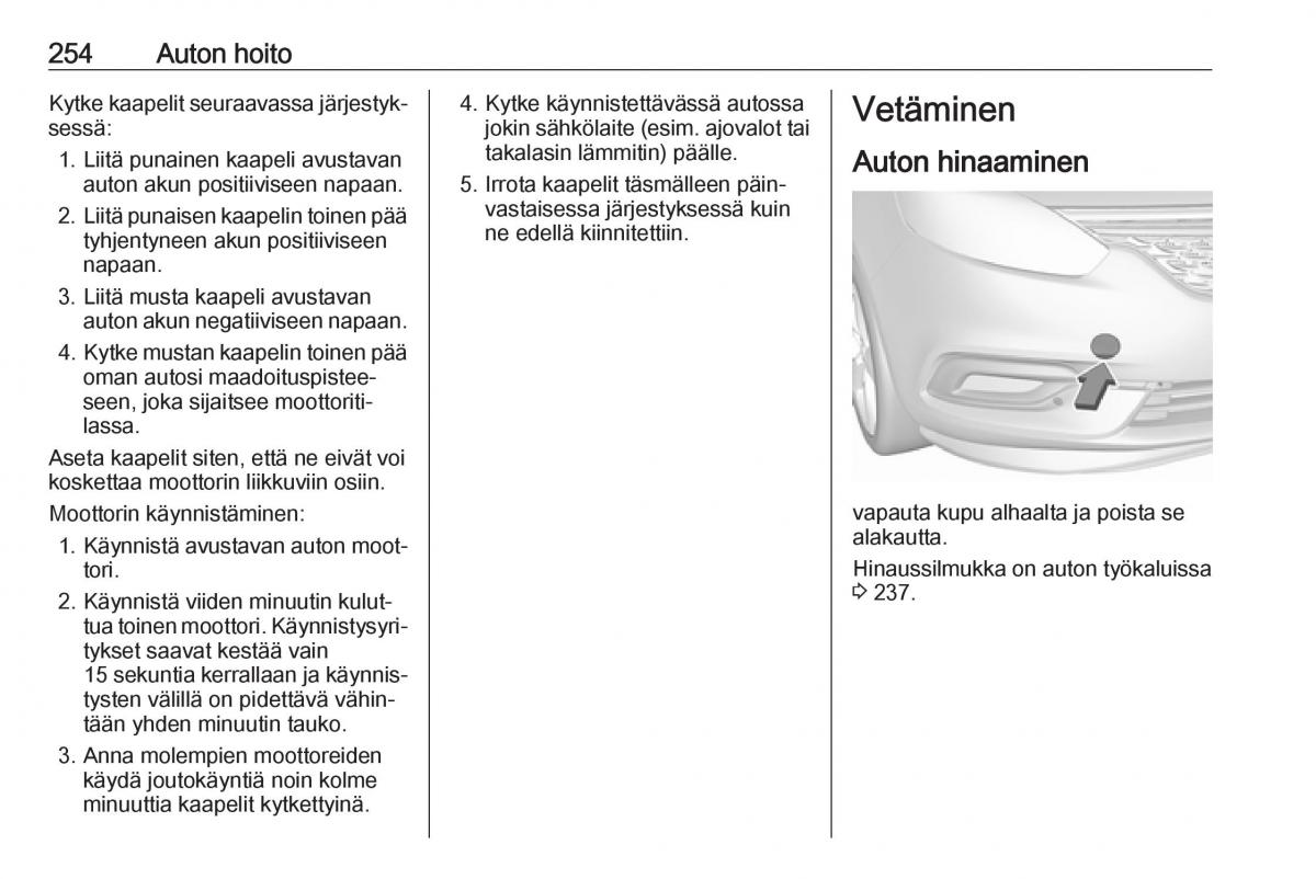 Opel Zafira C FL omistajan kasikirja / page 256