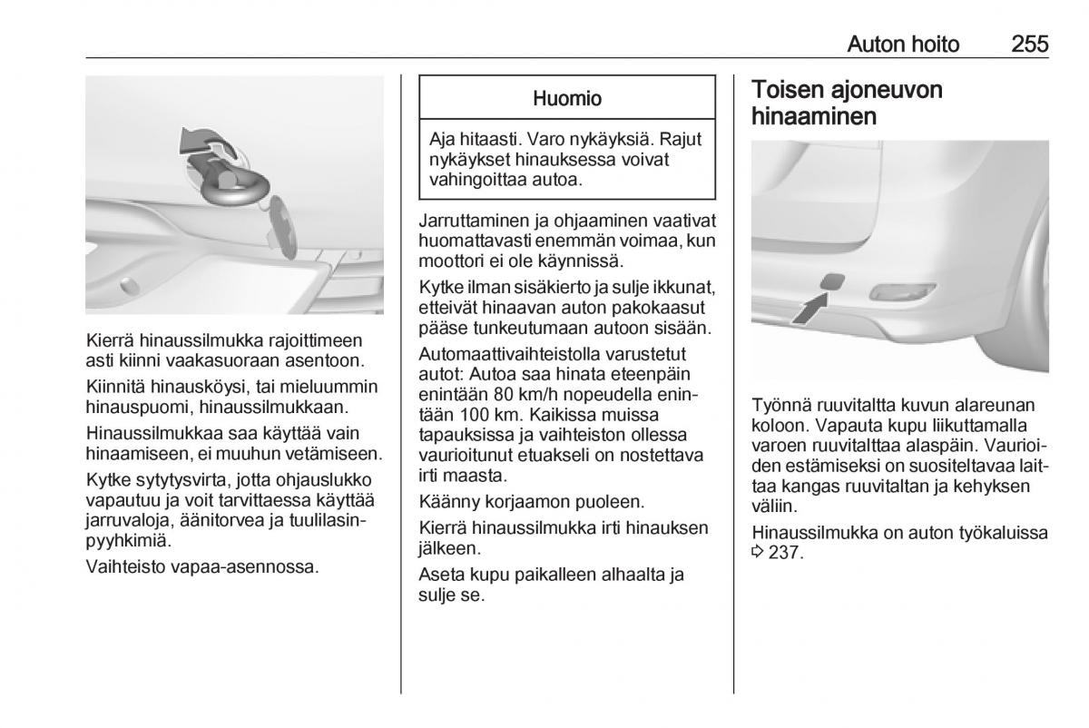 Opel Zafira C FL omistajan kasikirja / page 257