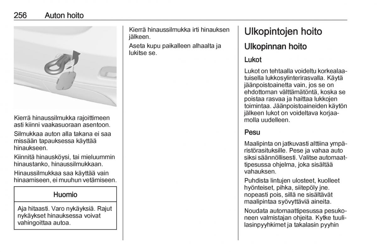 Opel Zafira C FL omistajan kasikirja / page 258