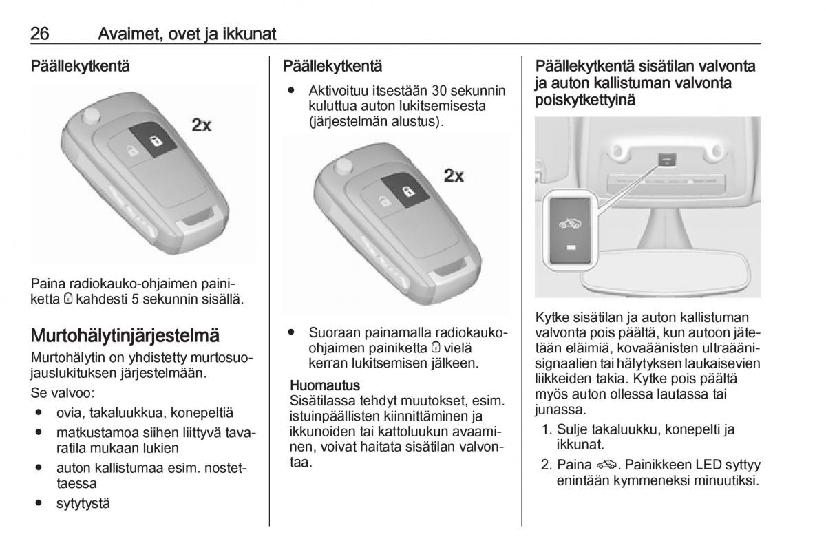 Opel Zafira C FL omistajan kasikirja / page 28