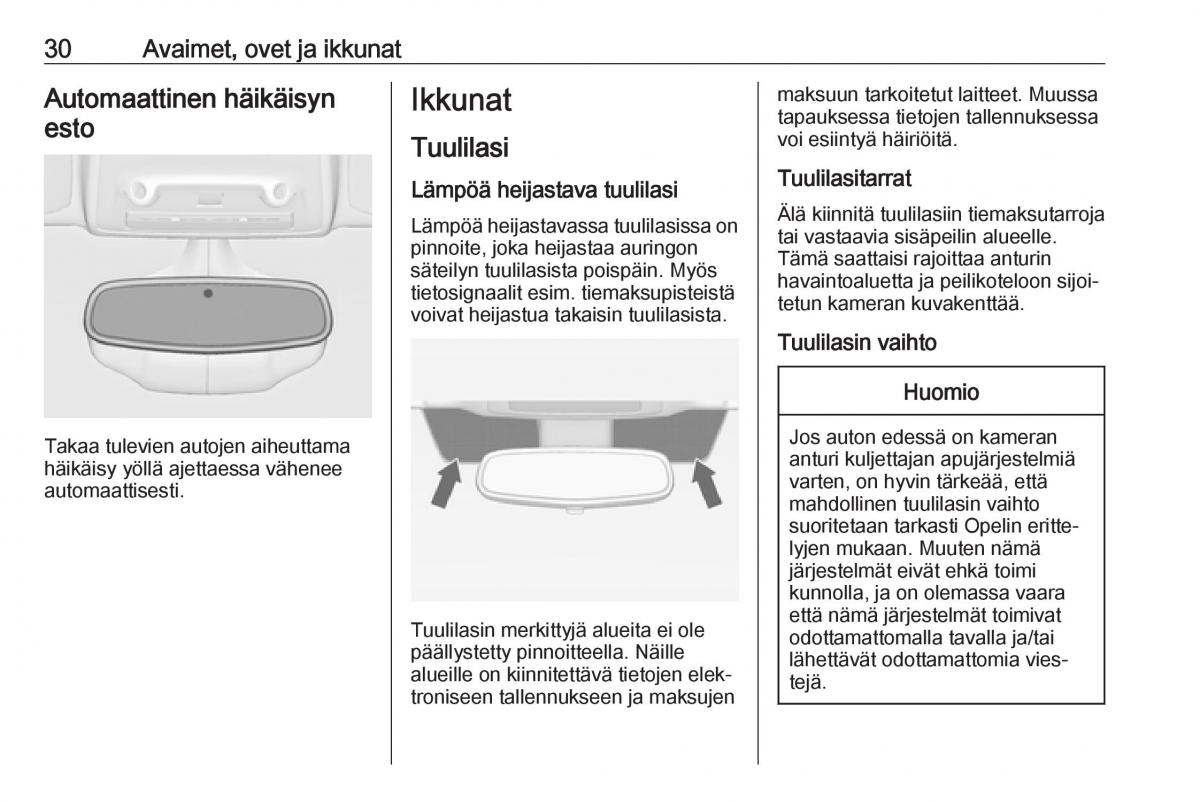 Opel Zafira C FL omistajan kasikirja / page 32