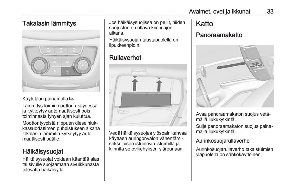 Opel Zafira C FL omistajan kasikirja / page 35