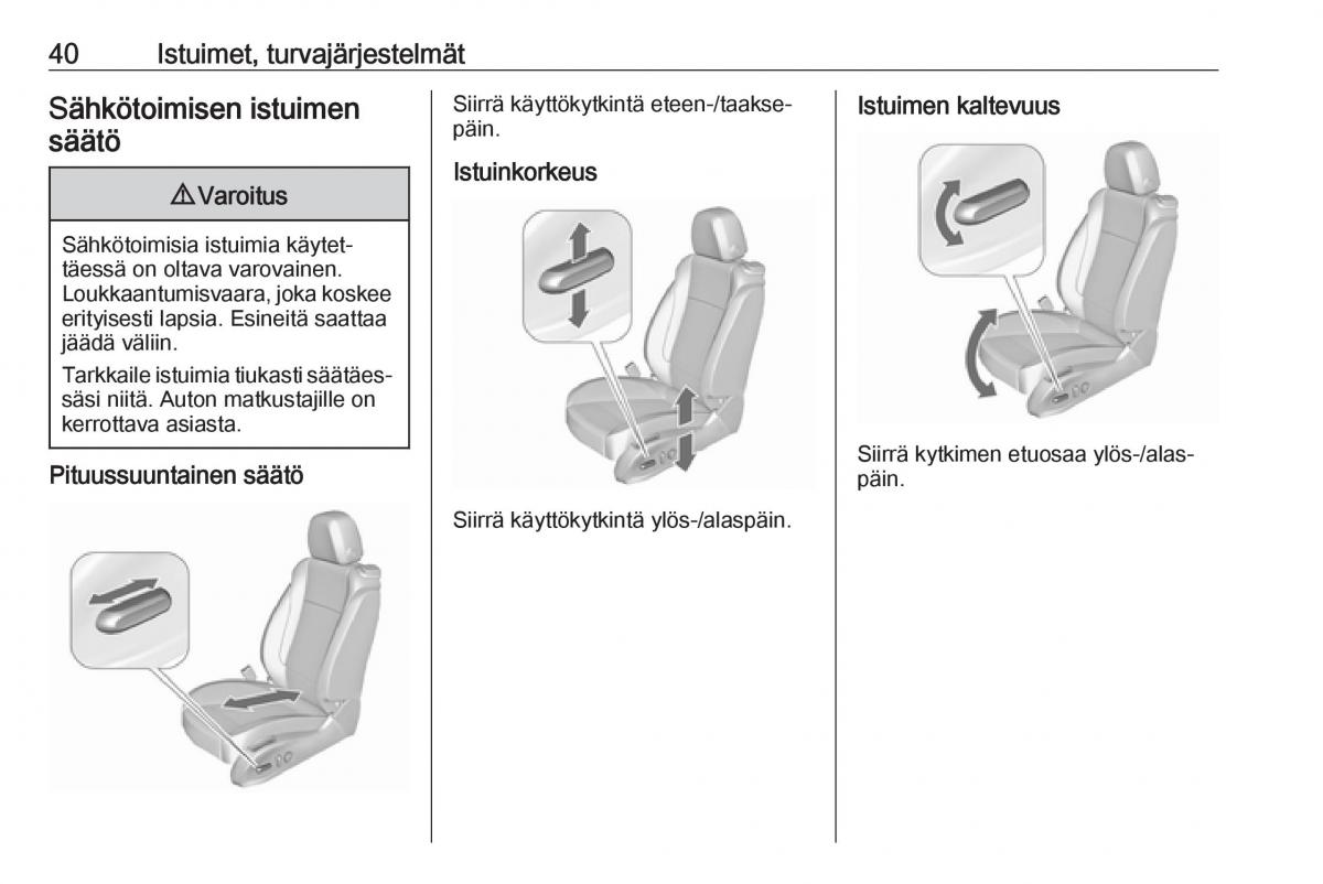 Opel Zafira C FL omistajan kasikirja / page 42