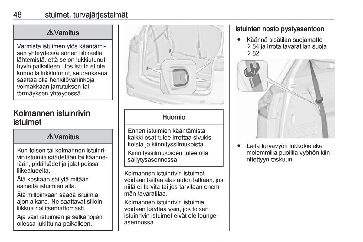 Opel Zafira C FL omistajan kasikirja / page 50