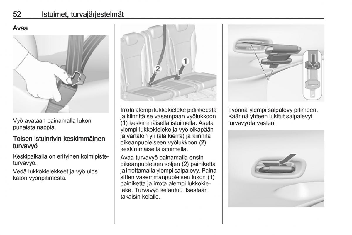 Opel Zafira C FL omistajan kasikirja / page 54