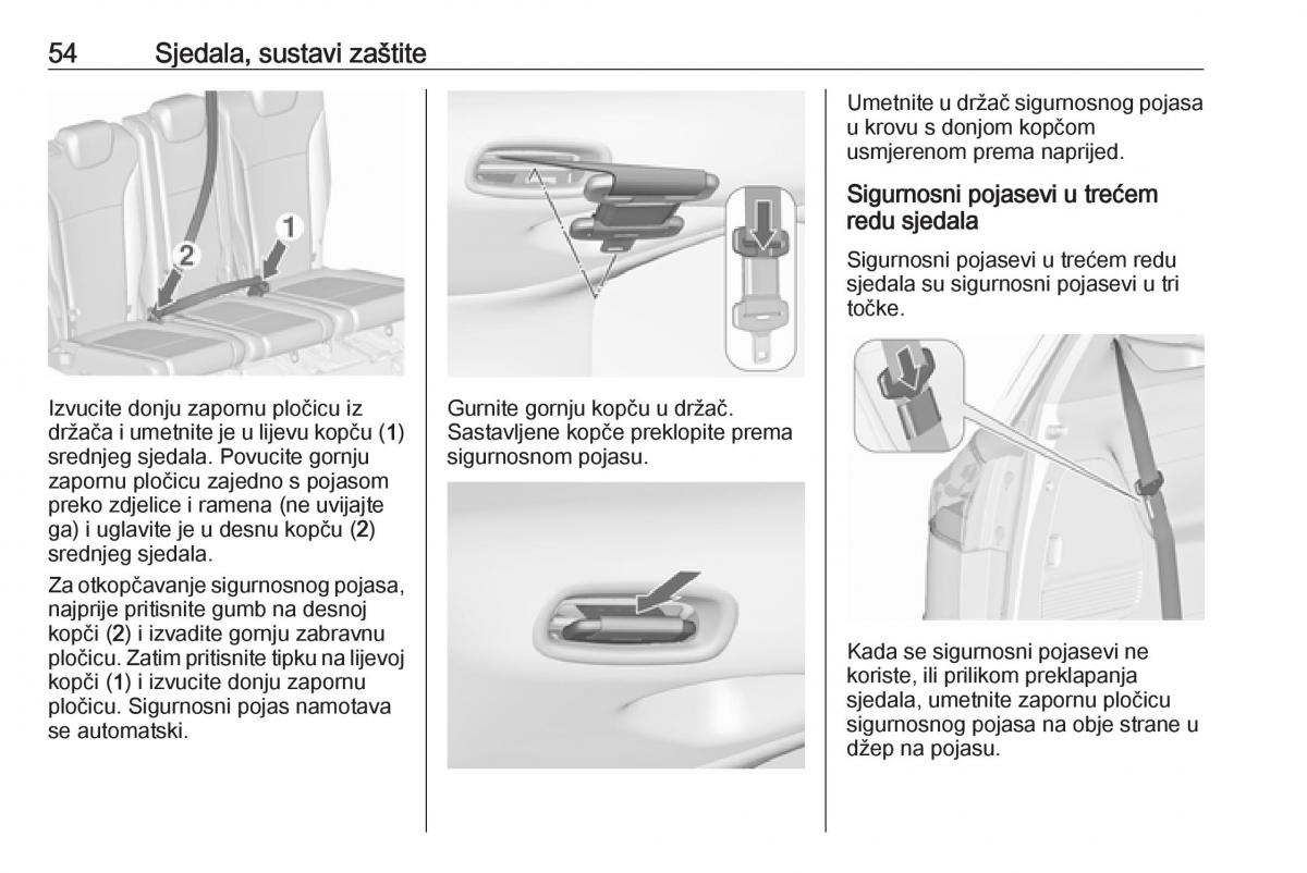 Opel Zafira C FL vlasnicko uputstvo / page 56