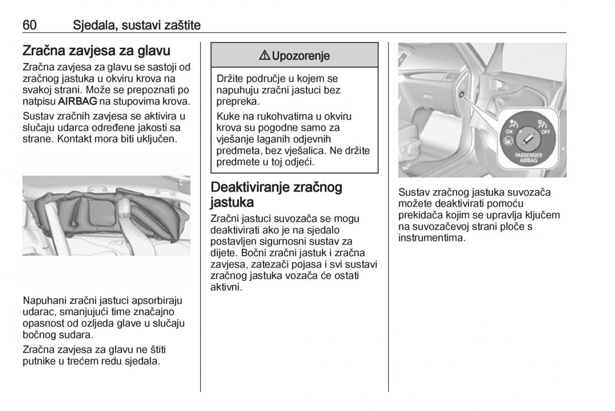 Opel Zafira C FL vlasnicko uputstvo / page 62