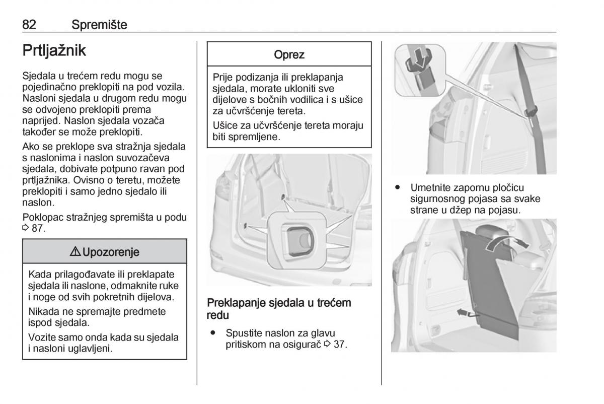 Opel Zafira C FL vlasnicko uputstvo / page 84