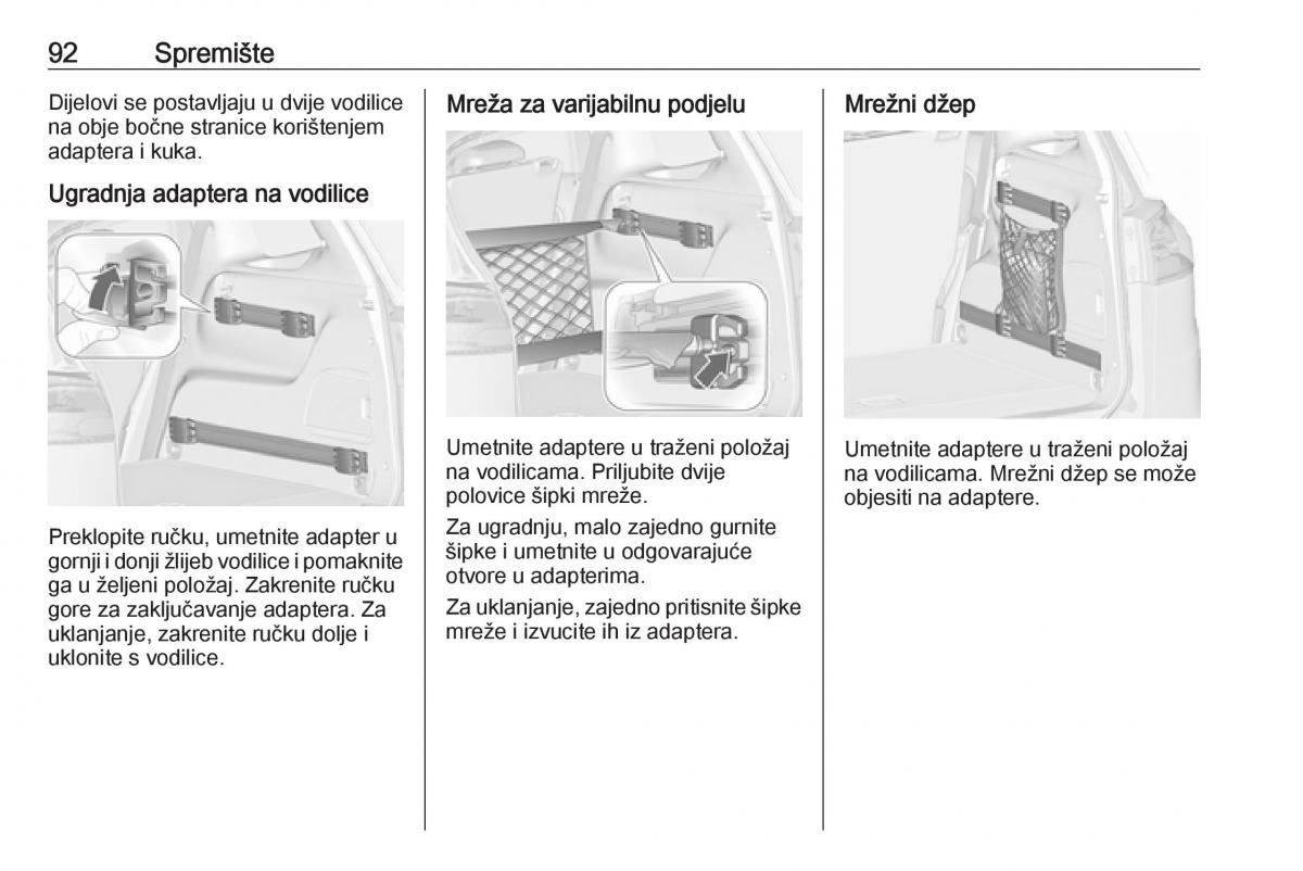 Opel Zafira C FL vlasnicko uputstvo / page 94