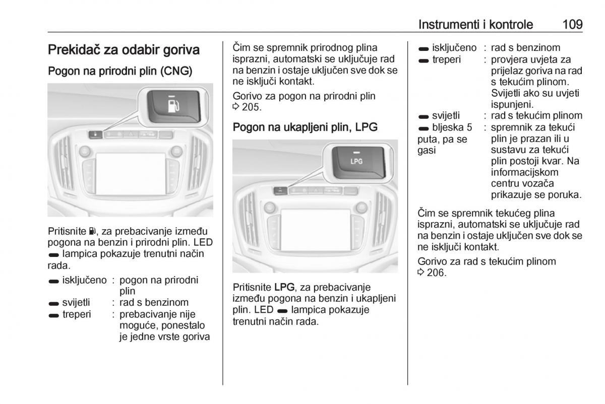 Opel Zafira C FL vlasnicko uputstvo / page 111