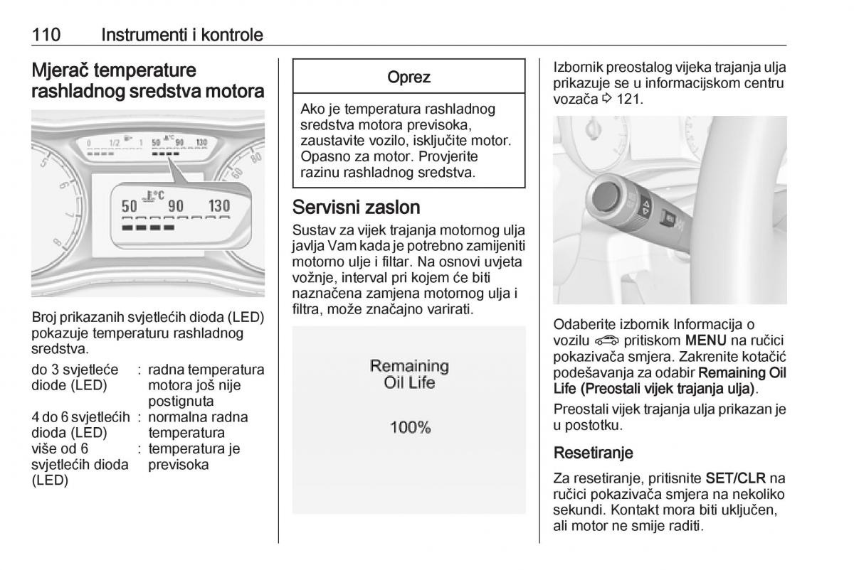 Opel Zafira C FL vlasnicko uputstvo / page 112