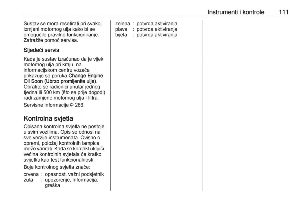 Opel Zafira C FL vlasnicko uputstvo / page 113