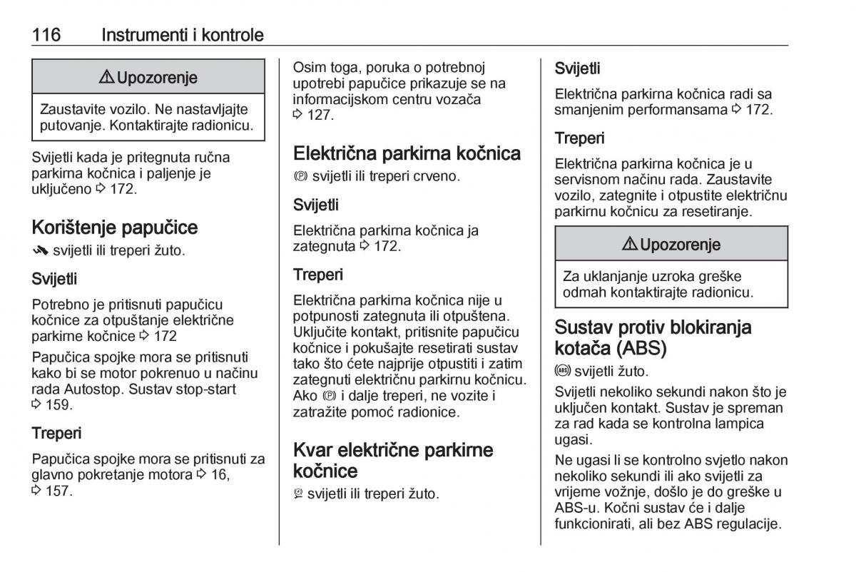 Opel Zafira C FL vlasnicko uputstvo / page 118