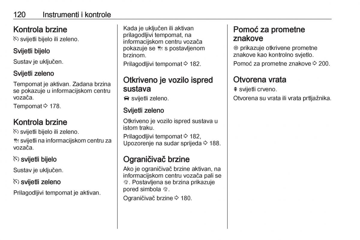 Opel Zafira C FL vlasnicko uputstvo / page 122