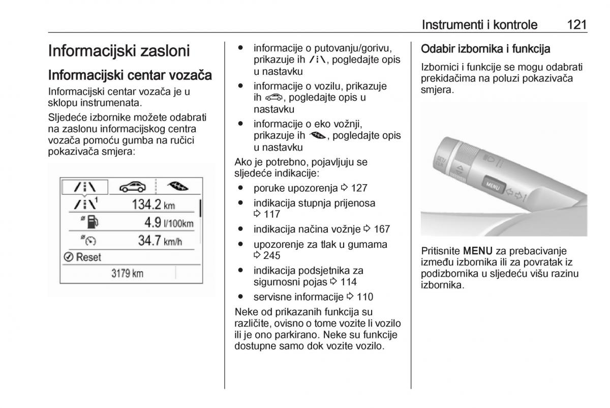 Opel Zafira C FL vlasnicko uputstvo / page 123