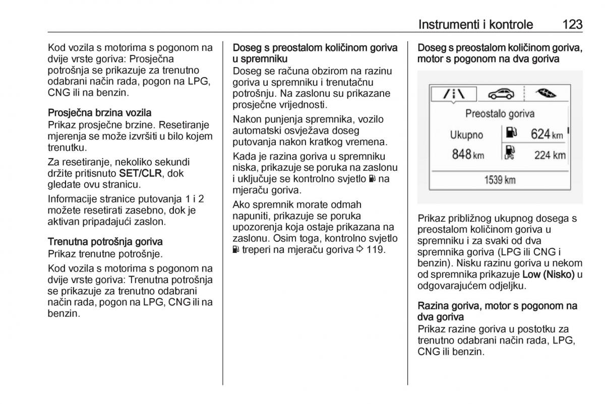 Opel Zafira C FL vlasnicko uputstvo / page 125