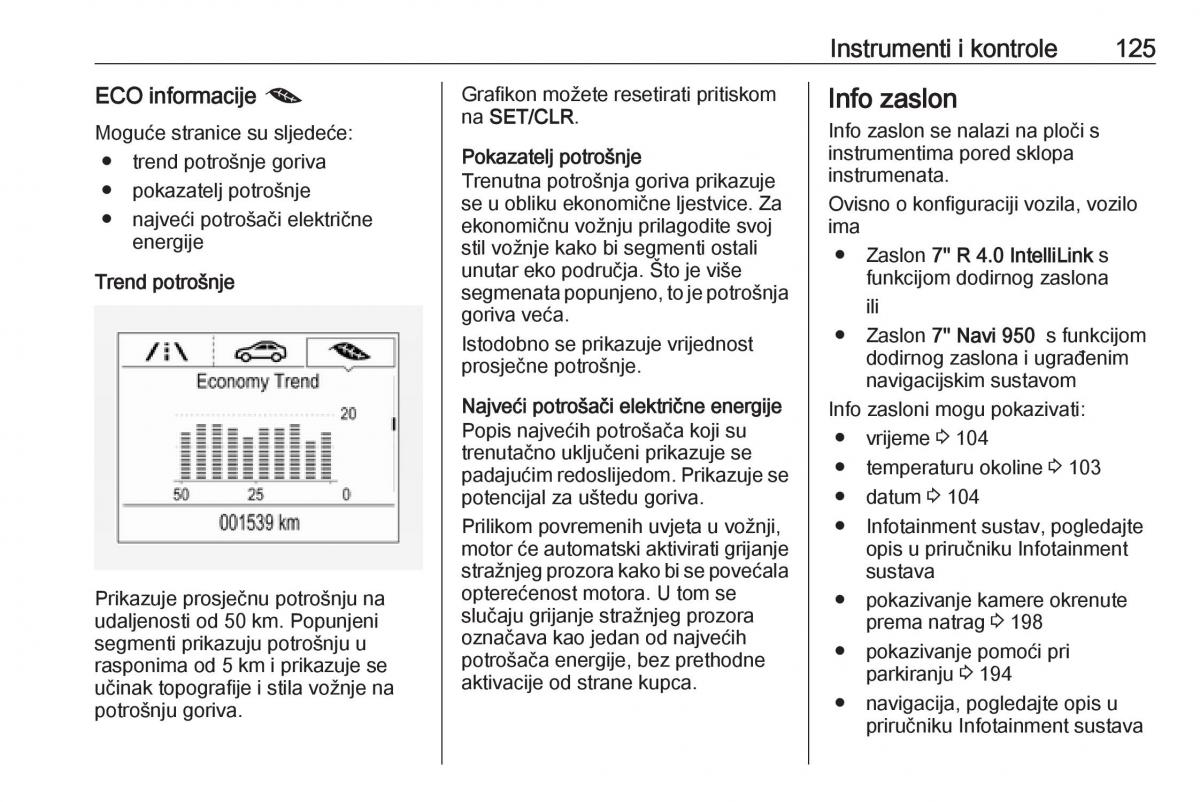 Opel Zafira C FL vlasnicko uputstvo / page 127