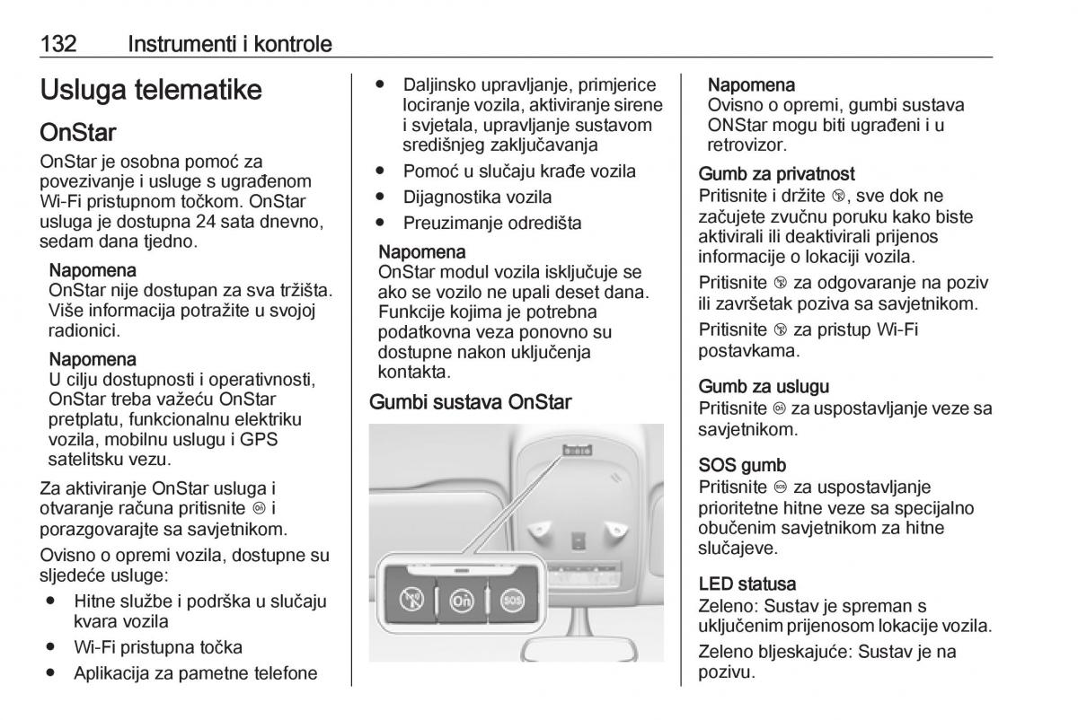 Opel Zafira C FL vlasnicko uputstvo / page 134