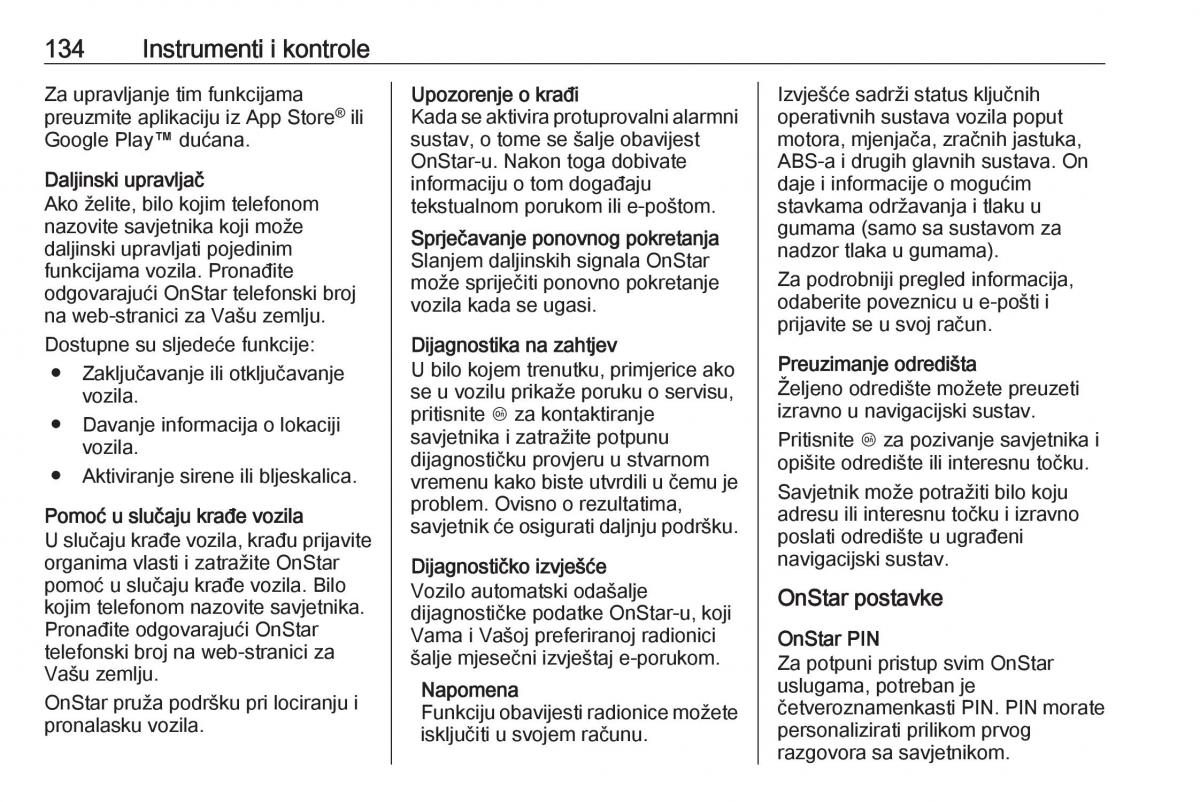 Opel Zafira C FL vlasnicko uputstvo / page 136