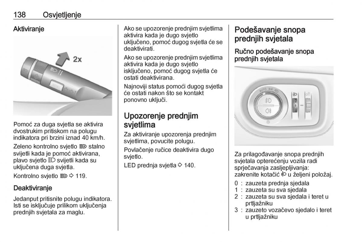 Opel Zafira C FL vlasnicko uputstvo / page 140