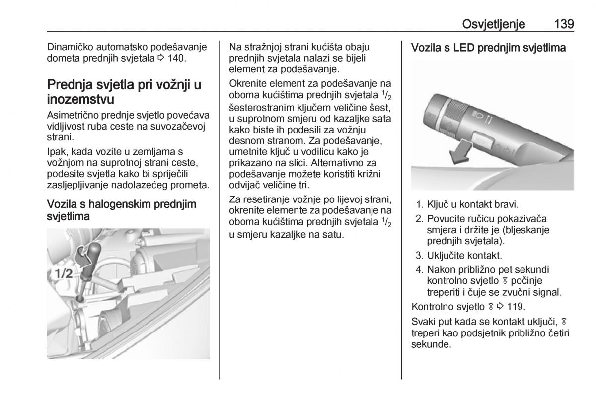 Opel Zafira C FL vlasnicko uputstvo / page 141