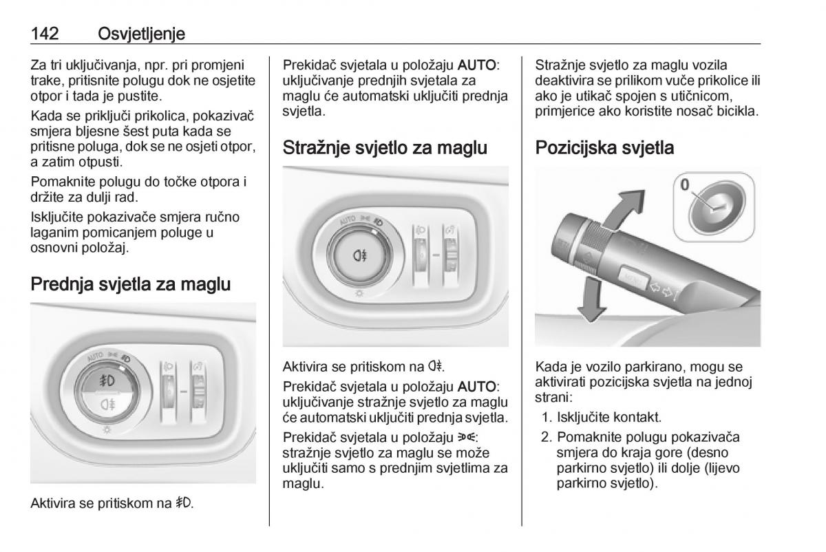 Opel Zafira C FL vlasnicko uputstvo / page 144