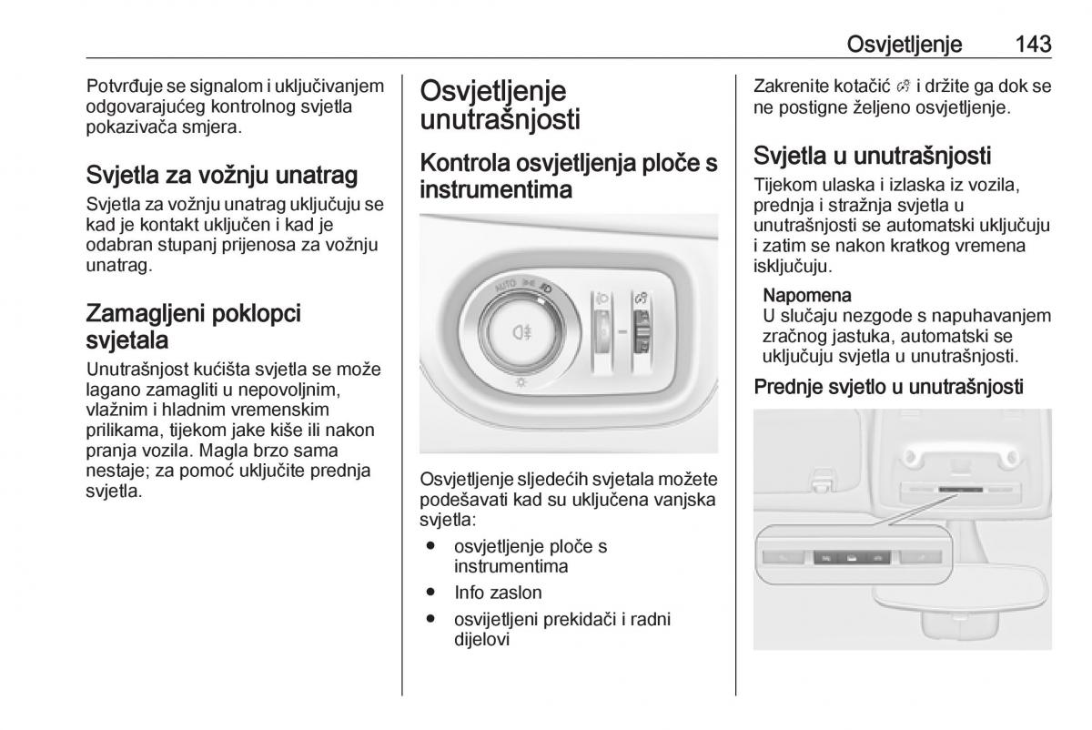 Opel Zafira C FL vlasnicko uputstvo / page 145