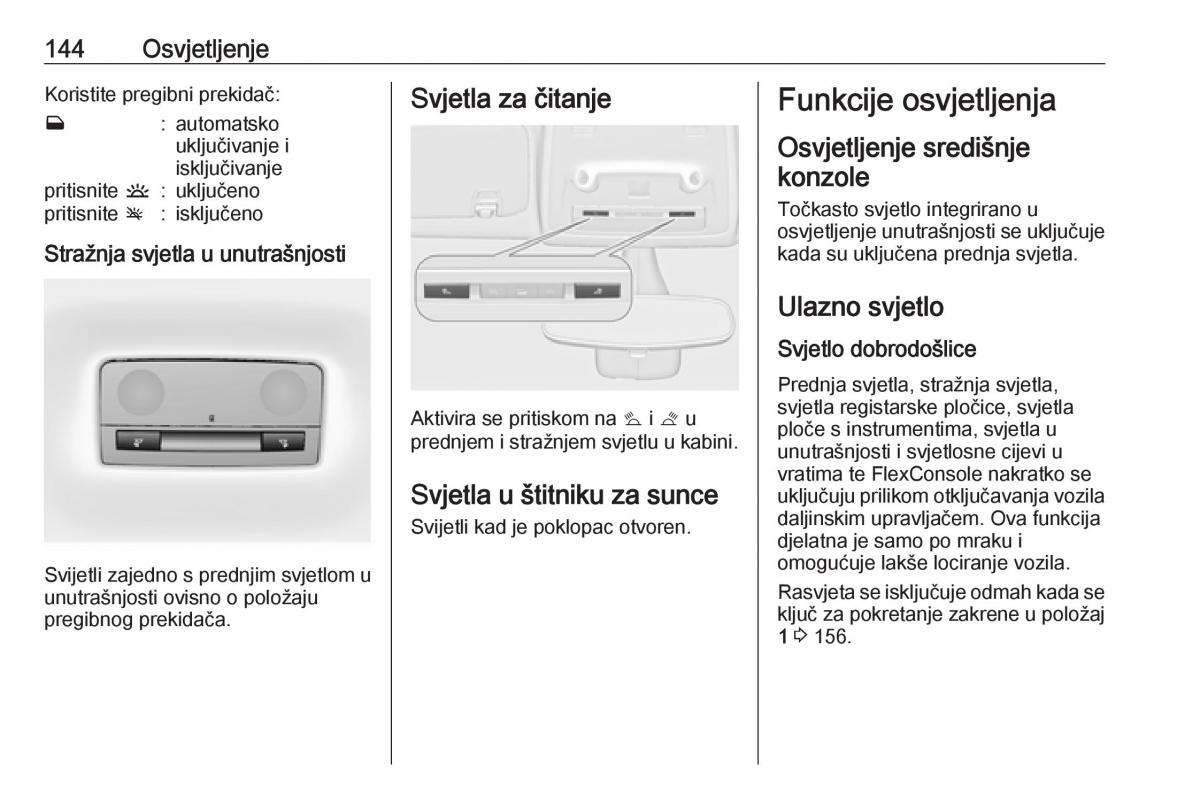 Opel Zafira C FL vlasnicko uputstvo / page 146