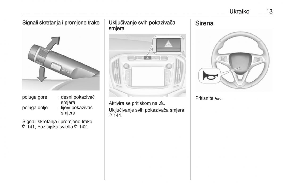 Opel Zafira C FL vlasnicko uputstvo / page 15