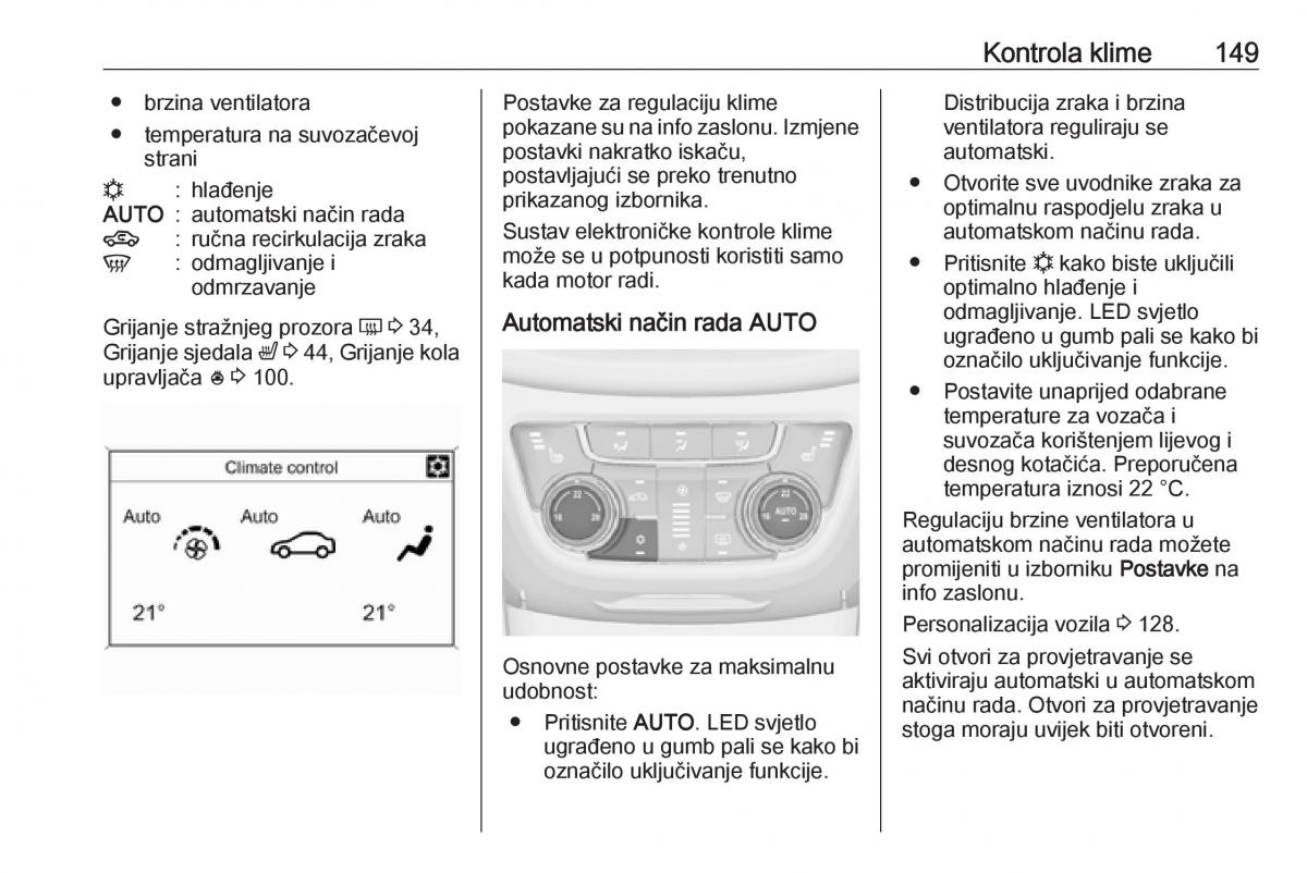 Opel Zafira C FL vlasnicko uputstvo / page 151