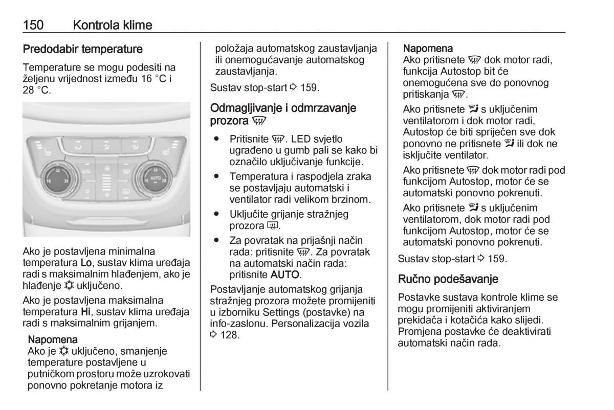 Opel Zafira C FL vlasnicko uputstvo / page 152