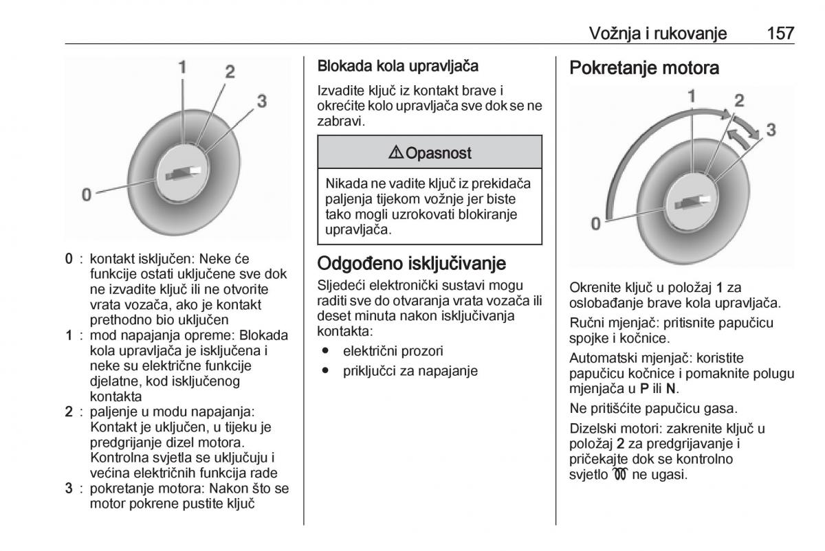 Opel Zafira C FL vlasnicko uputstvo / page 159