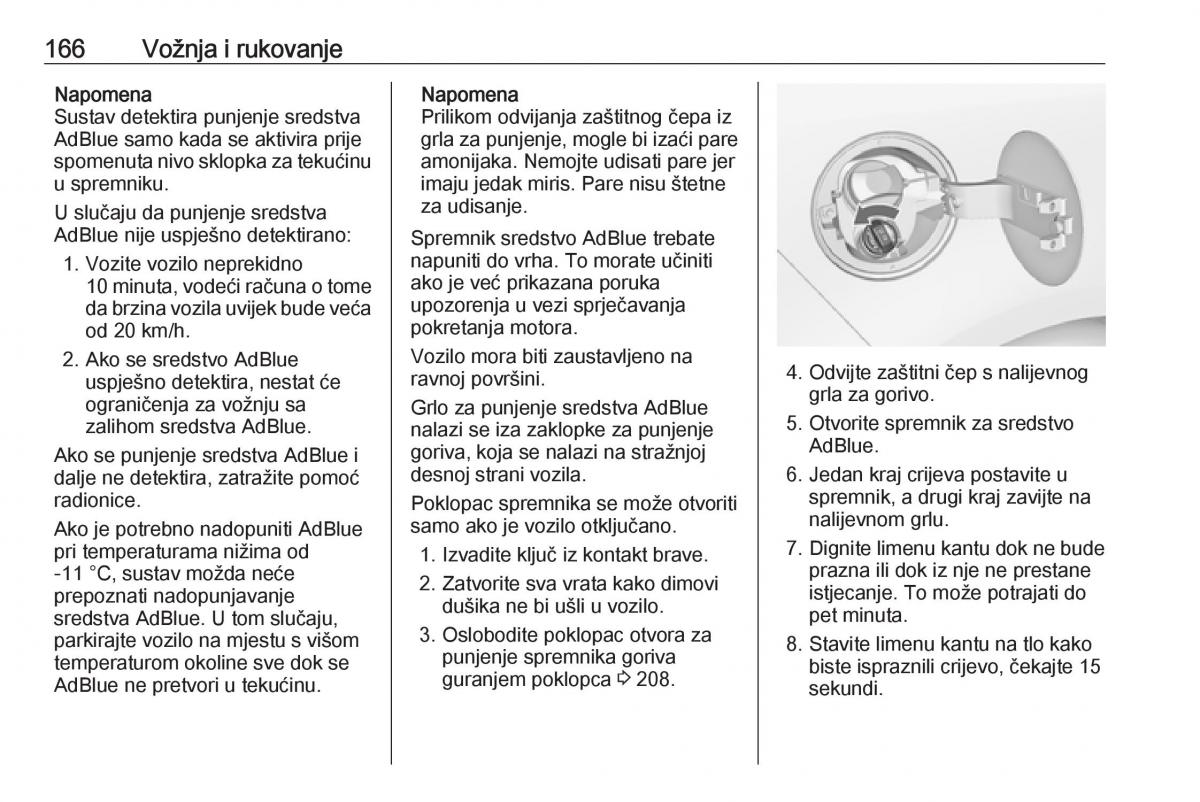 Opel Zafira C FL vlasnicko uputstvo / page 168