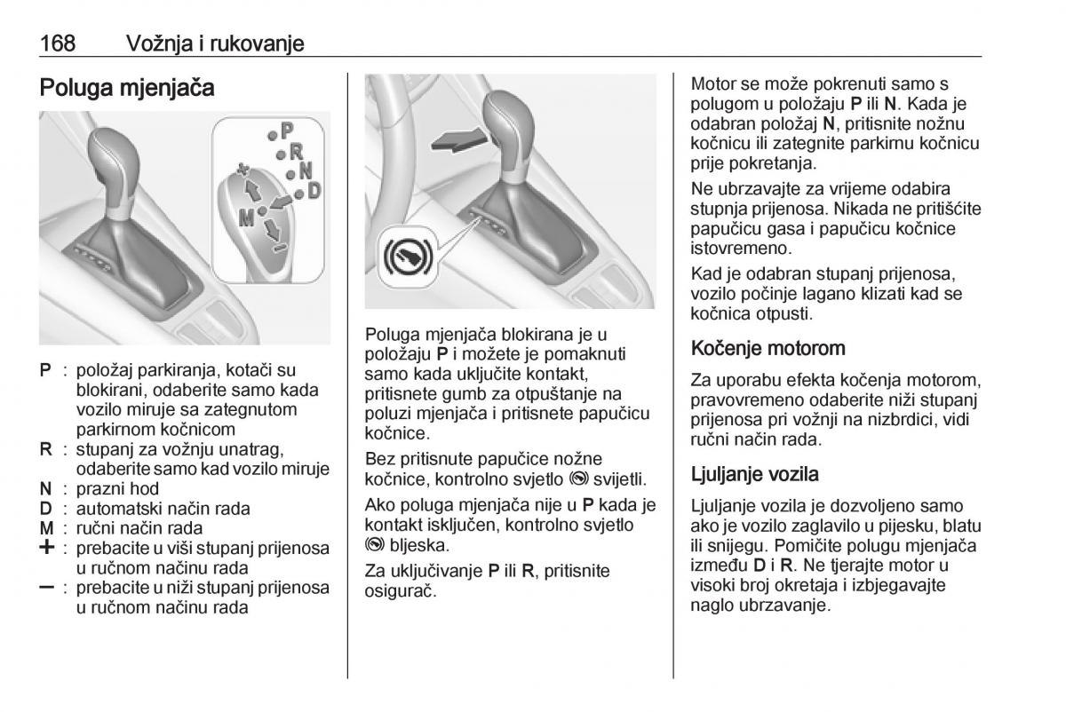 Opel Zafira C FL vlasnicko uputstvo / page 170