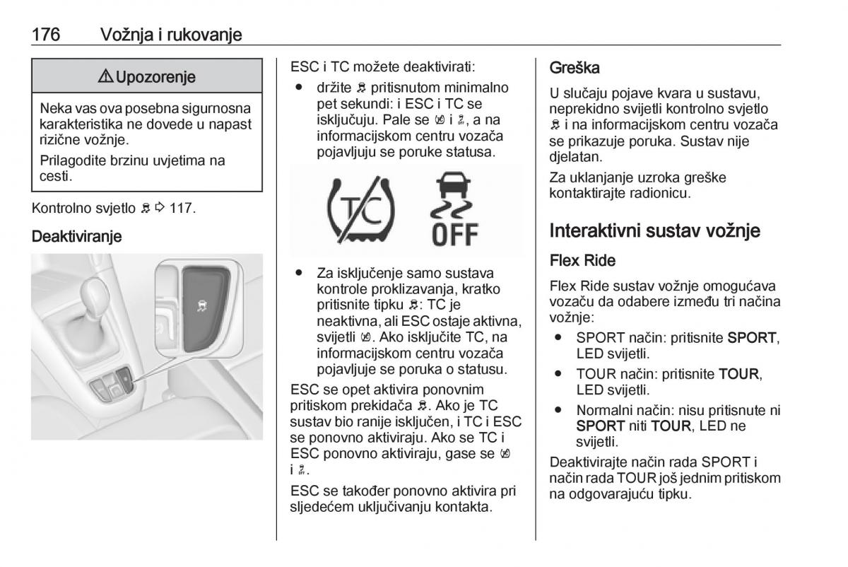 Opel Zafira C FL vlasnicko uputstvo / page 178