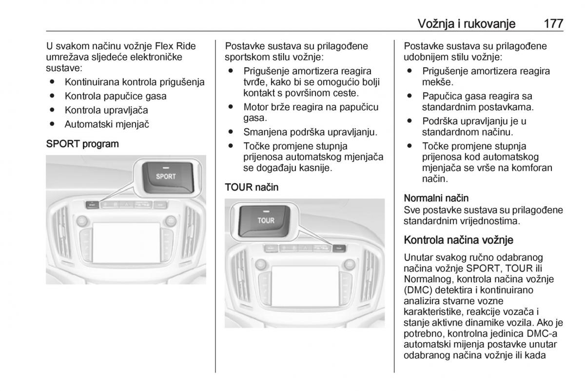 Opel Zafira C FL vlasnicko uputstvo / page 179