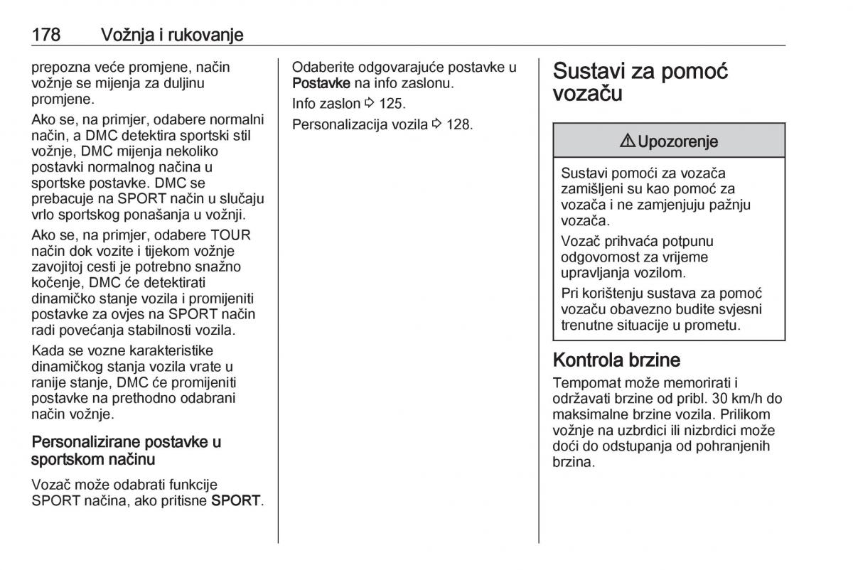 Opel Zafira C FL vlasnicko uputstvo / page 180